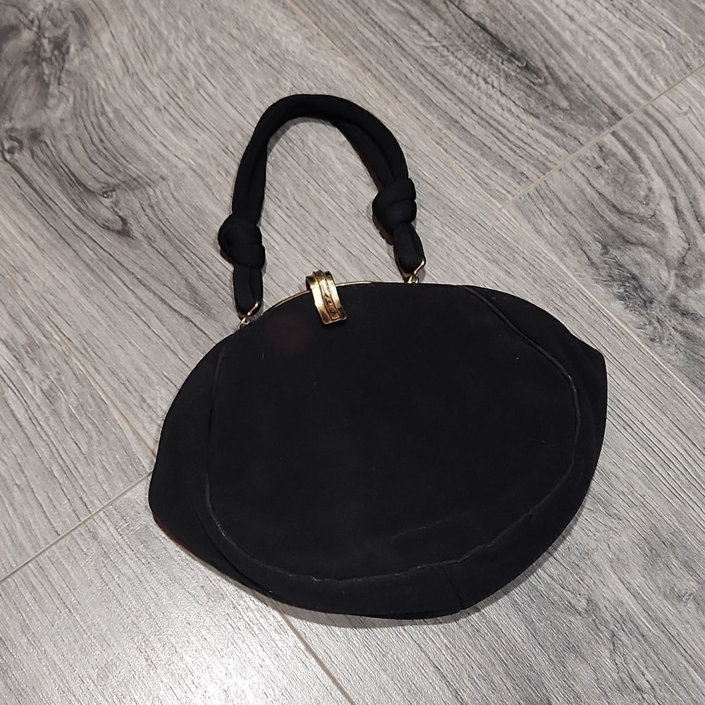 Black Vinage Round Mini Evening Bag
